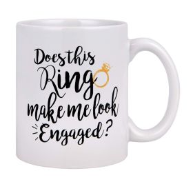 Engaged Mug, New Gift For Women, A Ceramic Coffee And Tea Cup 325ml