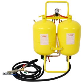 Dual Tank Abrasive Soda Blaster  2 10 Gallon Tanks 1 0 0 Lb. Abrasive