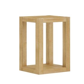 14 Inch Side Table,Rectangular MDF Coffee Table For Living Room,Bedroom,Modern Design End Table For Apartment,Natural Color