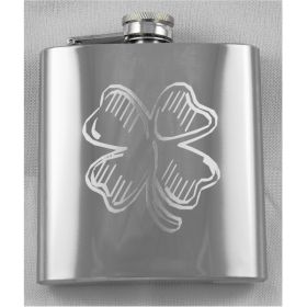6oz Mirror Polish Custom Engraved Hip Flask