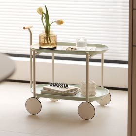 Moon Storage Cart Green Nordic Internet Celebrity Mobile Trolley Kitchen Simple Double Storage Shelf Living Room Sofa Storage Shelf