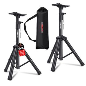 5 Core Speaker Stand Pair Height Adjustable 3Ft PA DJ Tripod Studio Monitor Stands Heavy Duty w 35mm Compatible Insert w Bag Black - SS HD 2PK 3FT BLK