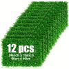12 Pack 24x16 Inch Artificial Boxwood Hedge Panels - 32 Sq Ft Coverage, UV Resistant Privacy Screen for Indoor & Outdoor Garden, Fence