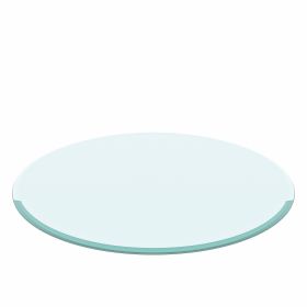 36" Inch Round Tempered Glass Table Top Clear Glass 2/5" Inch Thick Beveled Polished Edge (Old Sku:W126560361)