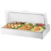 Countertop Food Serving Display Container, 1 x 1 Pan Stainless Steel Food Serving Tray