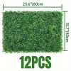 12 Pack 24x16 Inch Artificial Boxwood Hedge Panels - 32 Sq Ft Coverage, UV Resistant Privacy Screen for Indoor & Outdoor Garden, Fence
