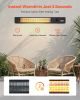 VEVOR Infrared Heater, 1500W Electric Space Infrared Carbon Heater with Remote Control & 9 Speeds & 24h Timer, for Porch, Patio, Dining Room, Studio