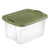 (2 pack) 40 Quart EZ Carry, Plastic Storage Bin, Full-Grip Handles, Green
