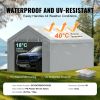 VEVOR Carport Replacement Canopy Cover Top + Side Wall 10 x 20 ft, Garage Tent Shelter Tarp Heavy-Duty Waterproof & UV Protected