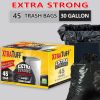 45 Pieces Puncture Tear Resistant Trash Bags, 30 Gallon Capacity, Multipurpose Cleaning Supplies For Industrial, Garden, Home
