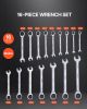 VEVOR Combination Wrench Set 16-Piece Metric 8 mm to 24 mm with Organizer Rack