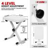 5 Core Keyboard Bench 2 Inch Padded Cushioned Piano Stool Height Adjustable 19" Guitar Seat Portable