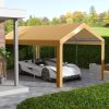 Outsunny 10 x 20ft Carport Roof, UV Resistant Canopy Replacement, Fits 84C-378V00 and 84C-206 Series, Beige