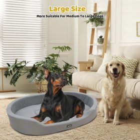 Dog Bed - Warm Plush Pet Bed With Removable Washable Cover, Versatile Dog Mat For Indoor Outdoor Use, Anti-Slip Bottom For Crate, Kennel & Home (Option: Gray 3XL)