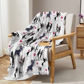 1pc Adorable Fleece Dog Blanket - Soft, Cozy, Lightweight, Warm, Flannel Throw (Option: 150x200cm)