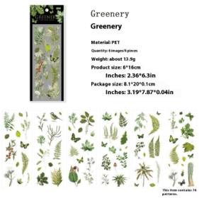 All Things Grow Series - With Adhesive Backing-Only Supports Self-pickup. (Option: Fallen leaves-6sheets)