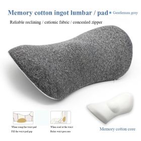 Lumbar Support Pillow For Side Sleepers Pregnancy Relieve Hip Coccyx Sciatica Pain Machine Chair Back Cushion Waist Car Seat (Option: Grey)
