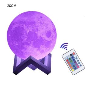 16-Color Lamp With Stand And Remote, Moon Lamp, LED Night Light With Dock, Creative Moon Light Uniq (Option: 20CM)