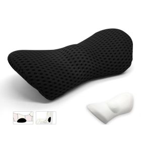Lumbar Support Pillow For Side Sleepers Pregnancy Relieve Hip Coccyx Sciatica Pain Machine Chair Back Cushion Waist Car Seat (Option: Black)