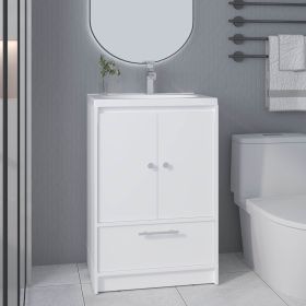 Olney Bathroom Vanity, 2 Doors, 1 Drawer (Color: White)
