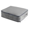Large Foldable Storage Bag For Comforter Quilt Blanket Clothes Pillows Beddings Self Compression Organizer For Duvet Closet Storage Containers With Du