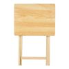 Indoor Single Folding TV Tray Table Natural L 19 x W 15 x H 26 inches.