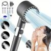 High Pressure Shower Head with Handheld & Filter, 3 Spray Modes, 5 Replacement Filters, Hydro Jet Power Wash for Hard Water